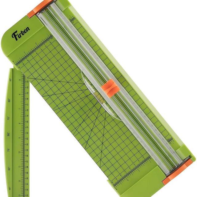 Firbon Grass Green A4 Paper Cutter 12 Inch Titanium Straight Paper Trimmer with Side Ruler for Scrapbooking Craft, Paper, Coupon, Label, Cardstock