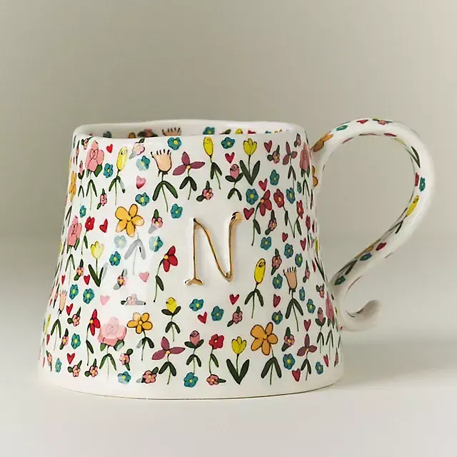 The Mud Fairy Stoneware Monogram Mug