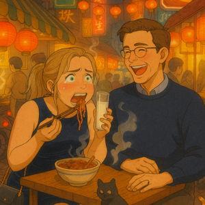 Megs Milk fund. When she eats too many spicy foods