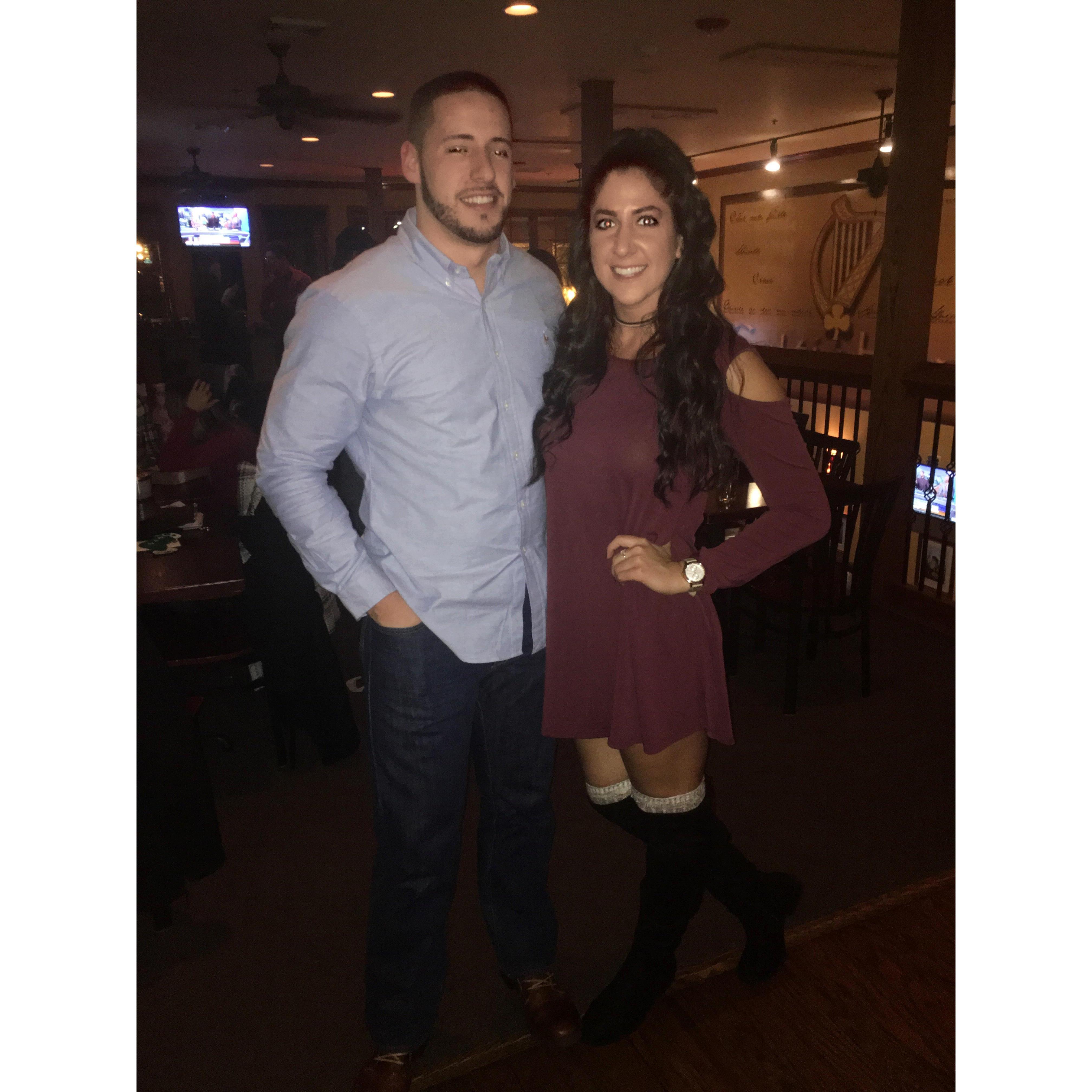 First time showing up together to a work christmas party (After everyone found out we were dating)