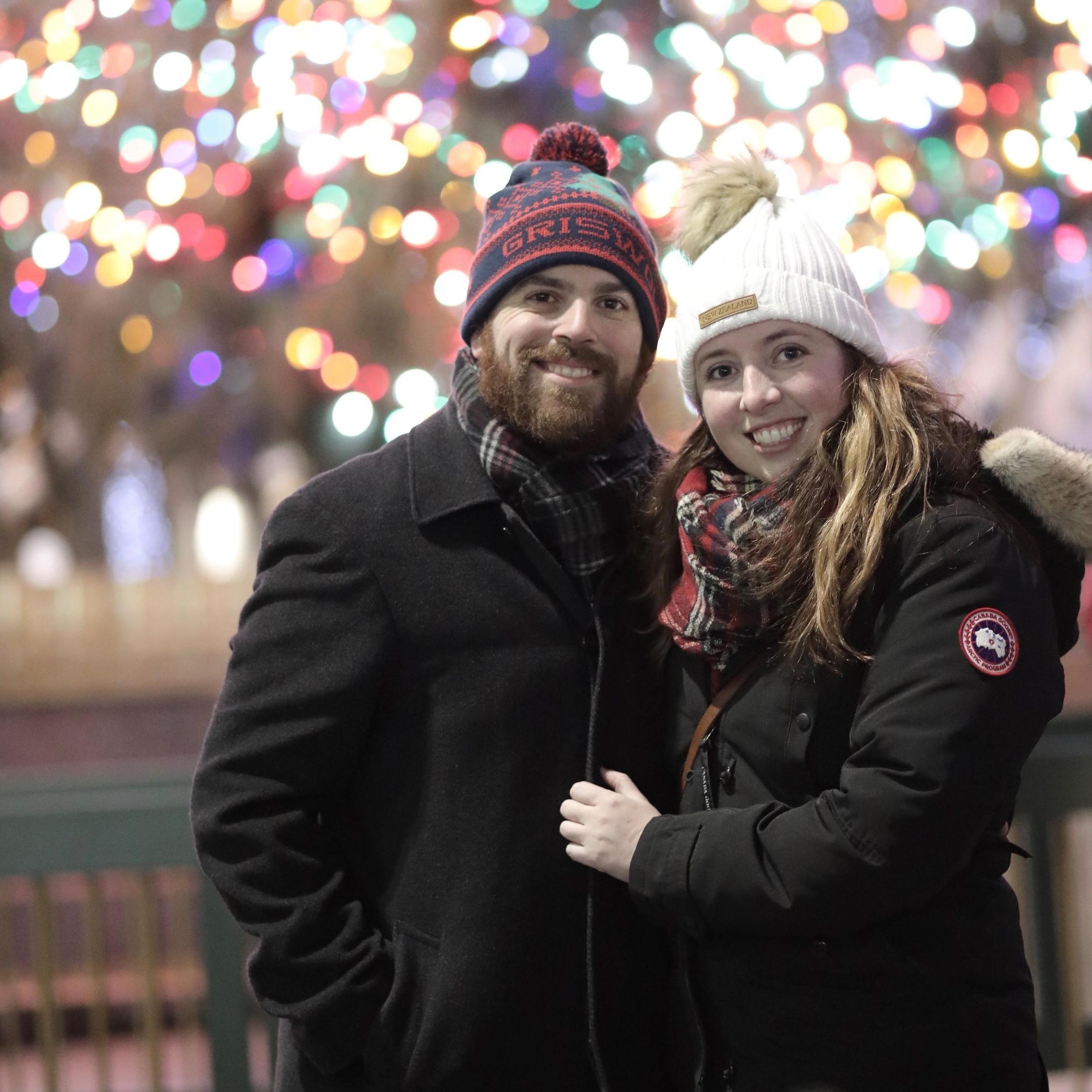 @30Rock - Not just one of their favorite TV shows, but also the place where they first said I love you. This pic was taken by a photographer who randomly asked to take a photo before the big moment!