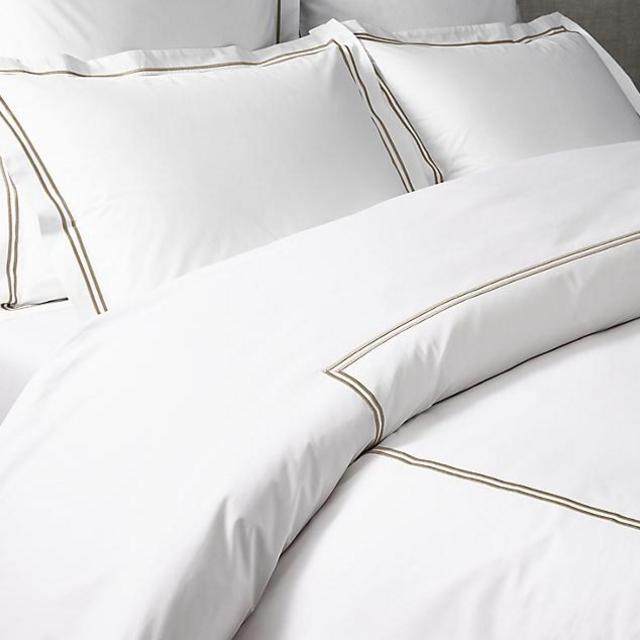 Organic Italian Hotel Satin Stitch Duvet - King Size