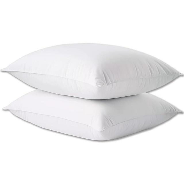 Hotel Collection Bed Pillows Queen Size Set of 2 Back Sleeper Pillow for Adults Stomach Kids Side Sleeping Medium Soft Plush Fluffy White 20x30 inches