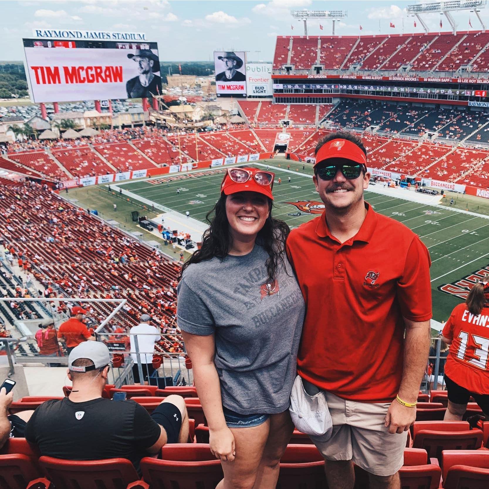 Even bigger Bucs fans now – opening night.