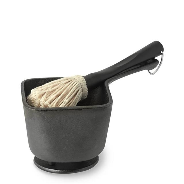 No Burn Cast-Iron Saucepot