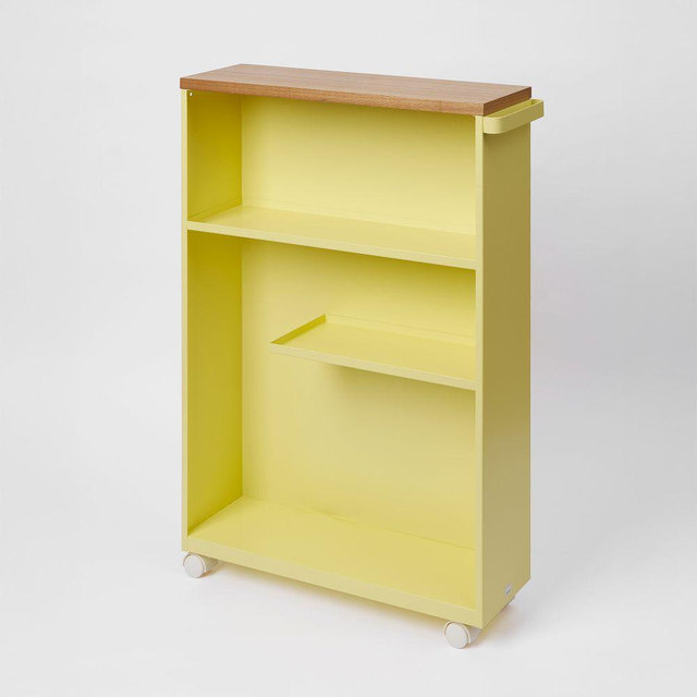 Yamazaki Slim Rolling Storage Cart, Yellow