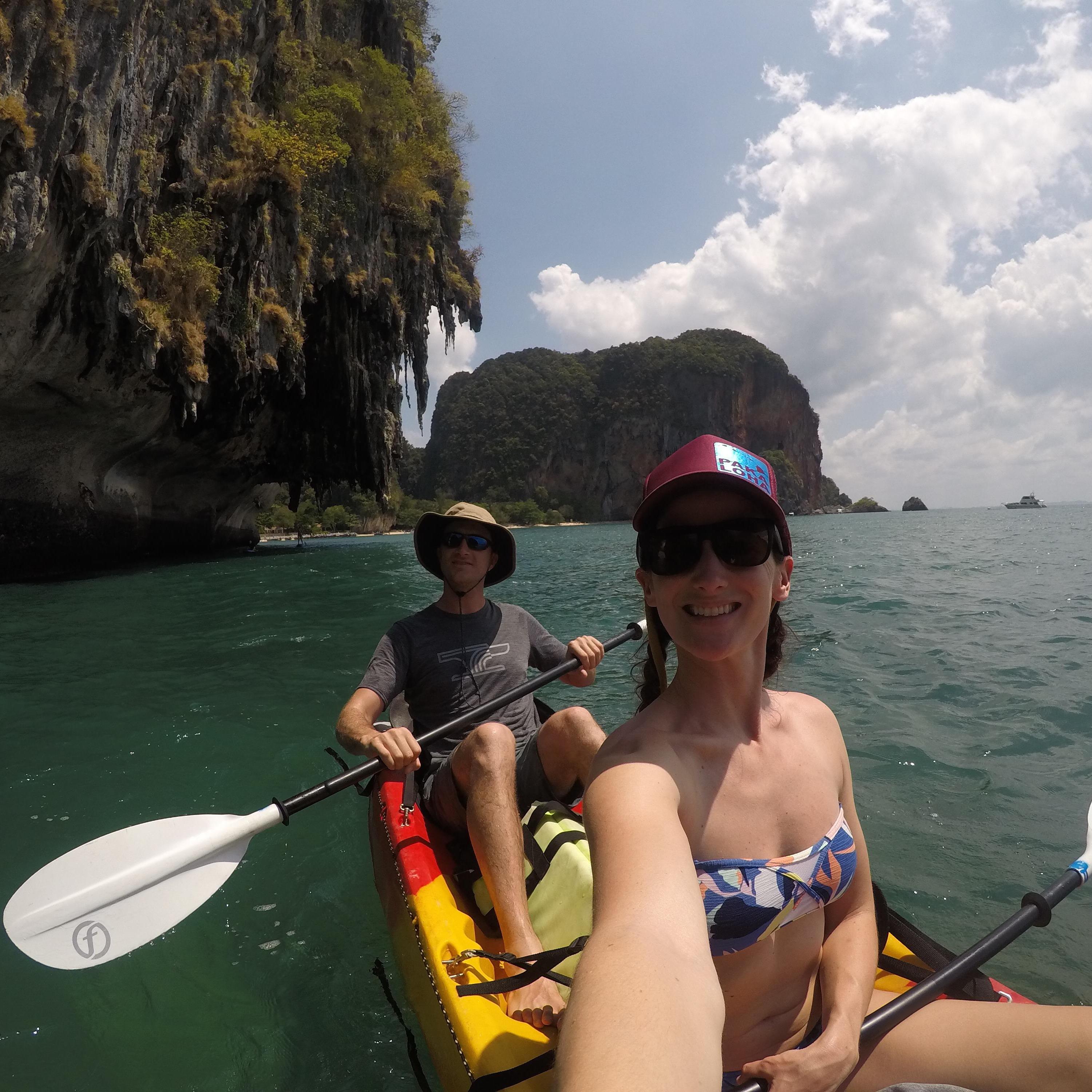 Kayaking around in Thailand