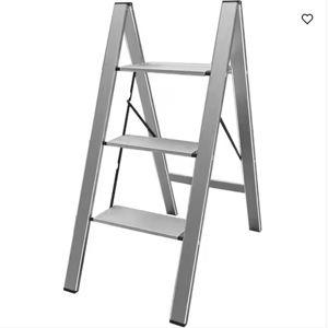 Ultra Slim Three Step 3 ft. Aluminum Step Ladder 7 ft. Reach