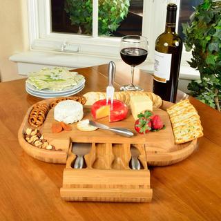 Large 5-Piece Entertaining Charcuterie Board & Tool Set