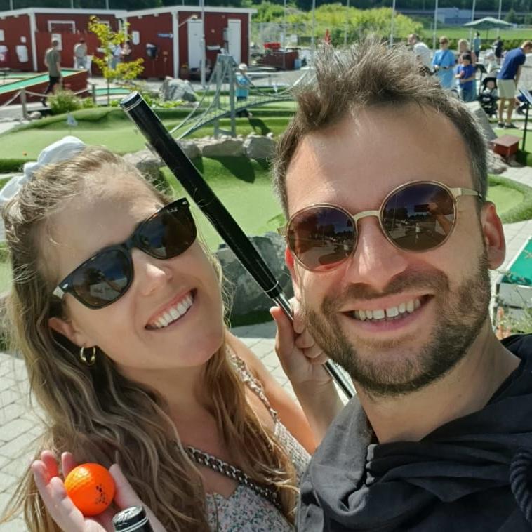 We love mini golf! Uppsala, Sweden July 2022