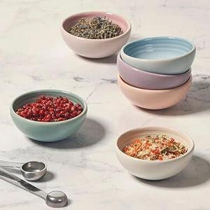 Le Creuset Stoneware Set Of 6 Vancouver Pinch Bowls, Pastel Multi Color