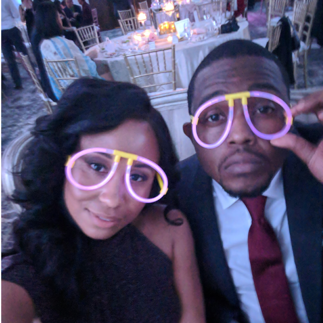 Having fun at the Chan's wedding