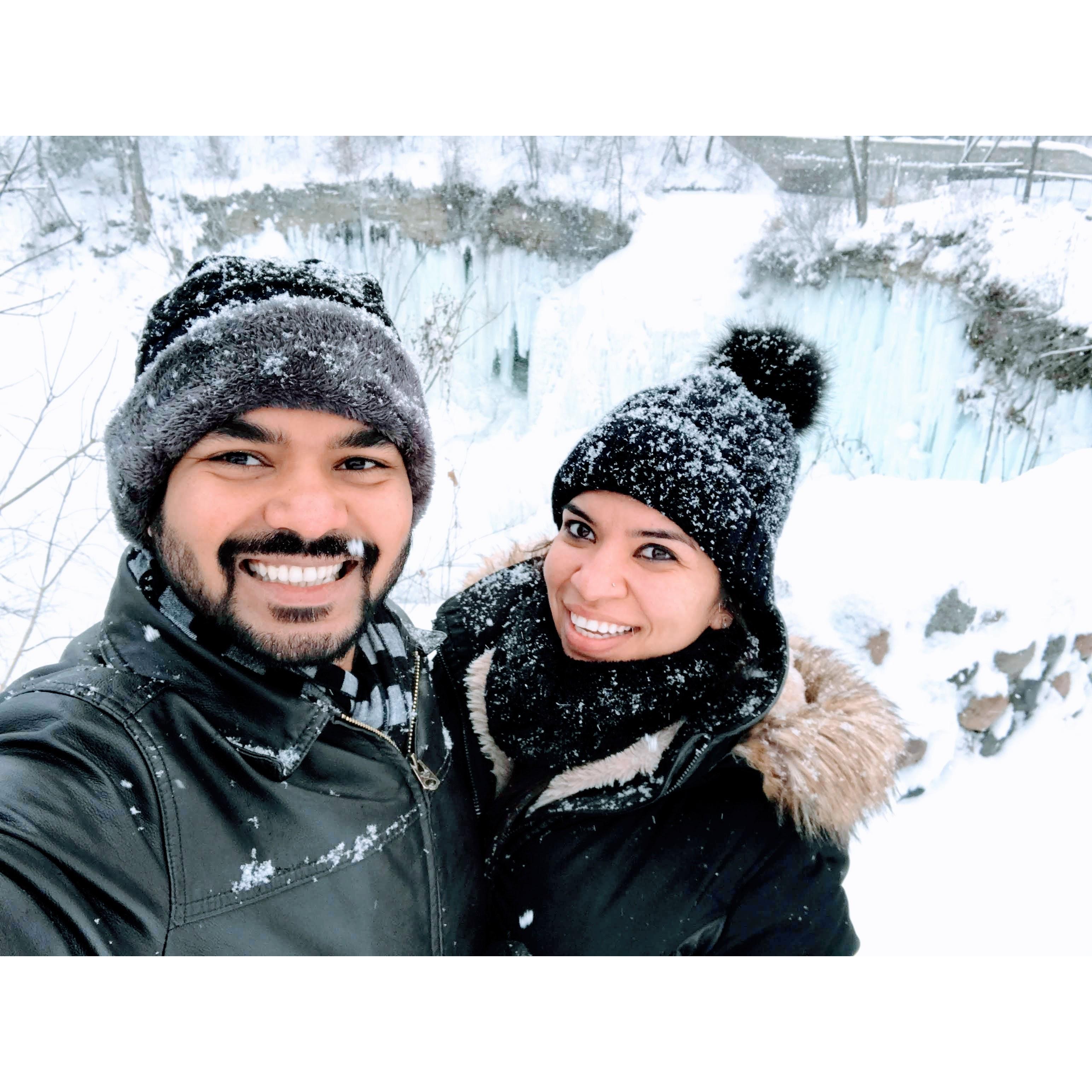 Knee Deep Snow - Minnehaha Park , MN