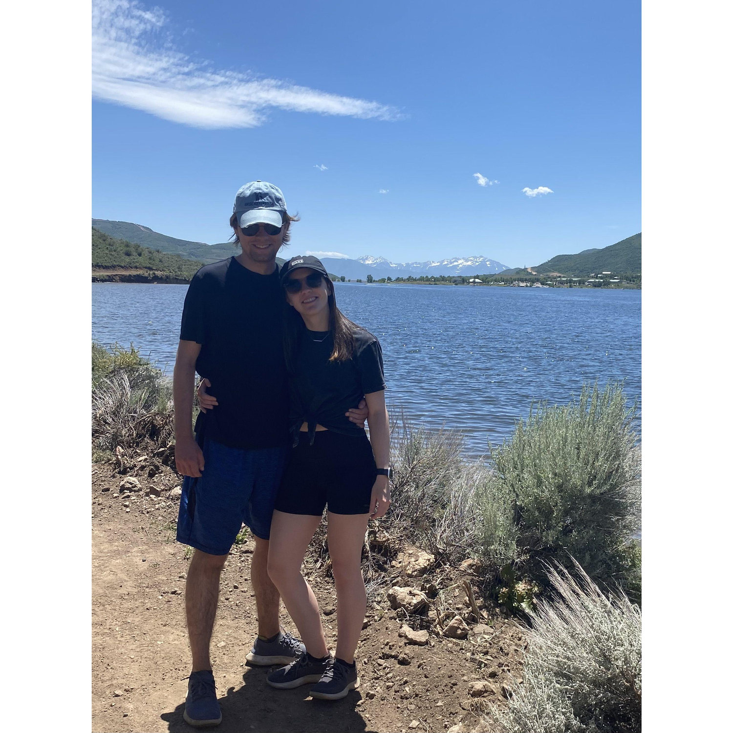 June 20, 2024 - Hiking next to a lake near Park City (with Bradley's family)