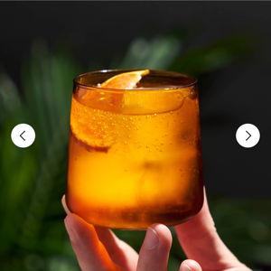Aurora Amber Cocktail Tumblers, Set of 2