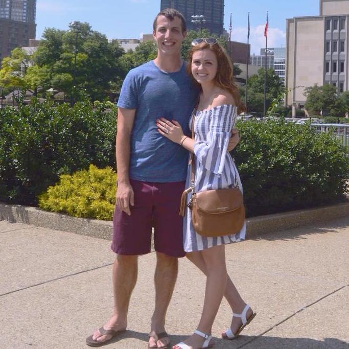 Taken shortly after Peter popped the question and Bridget stopped crying long enough to snap a photo!