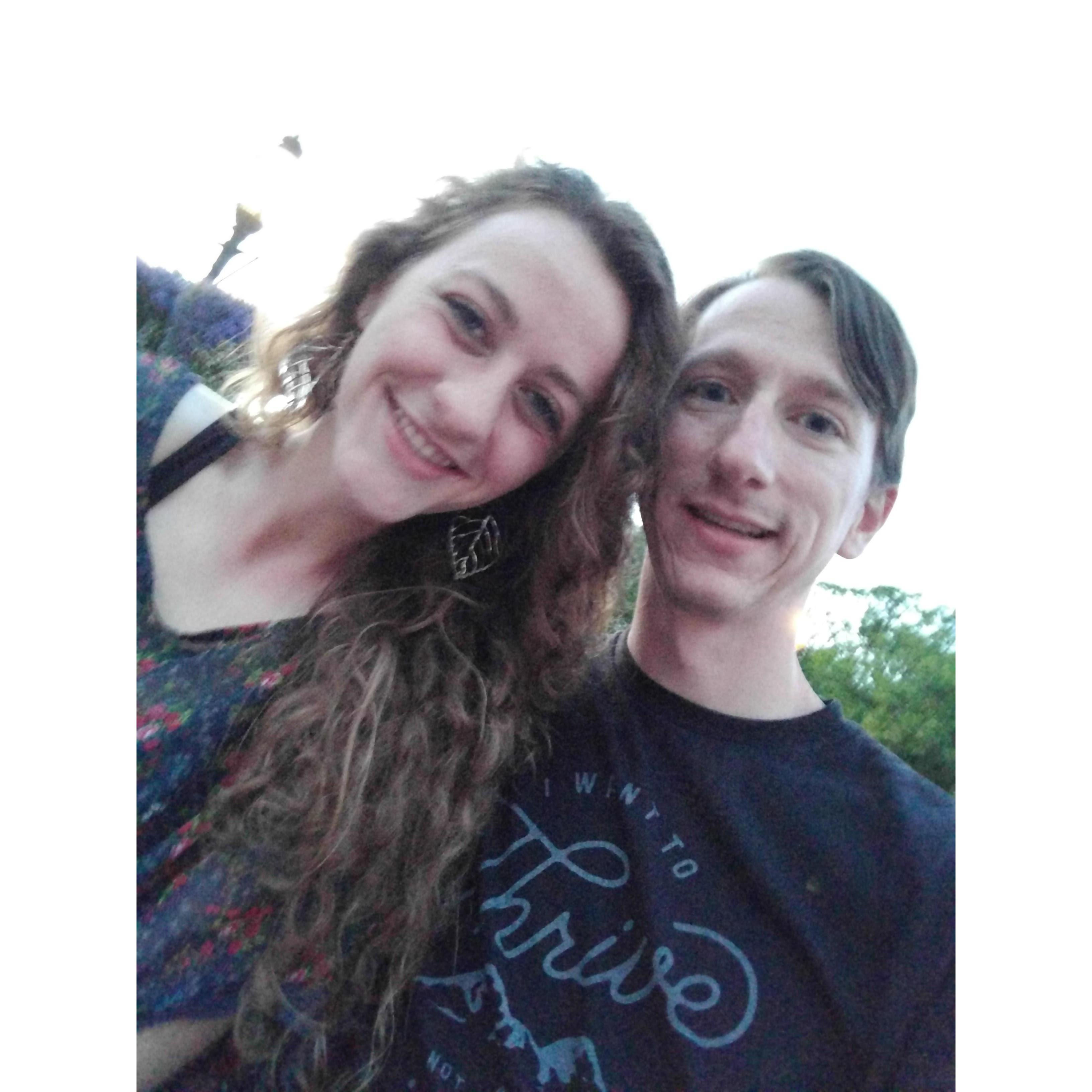 Our first selfie together on our "first date." We've learned a lot since then...