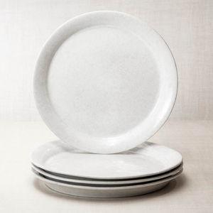 Classic Dinner Plate (White on White)