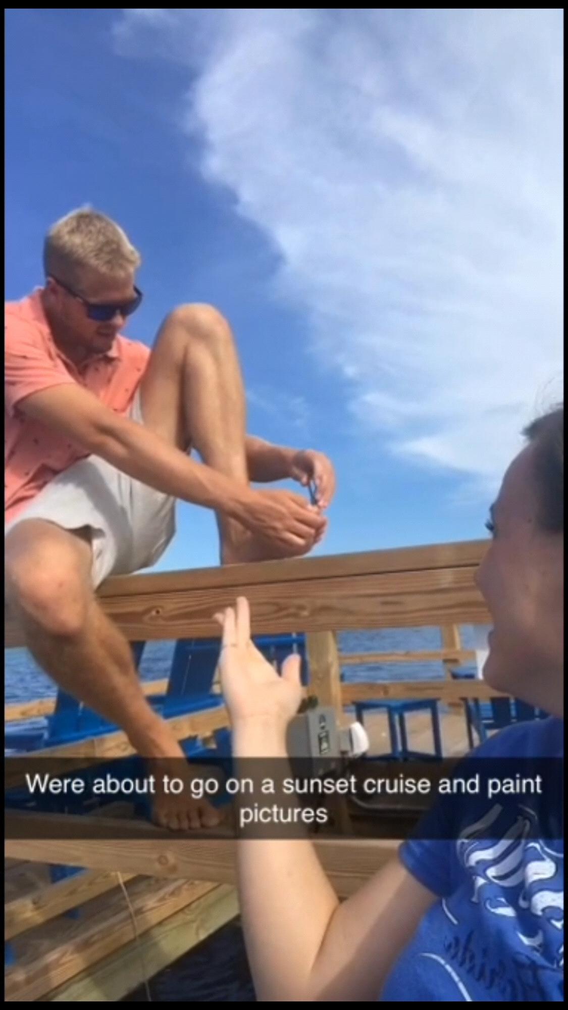 I don’t know what to say ... he’s clipping his nails on a dock.