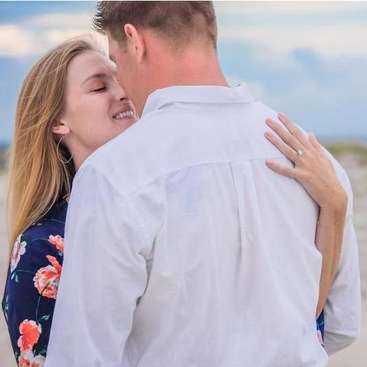 A sweet moment shared right after she said YES!