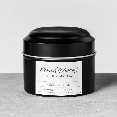 4.1oz Mini Tin Candle Sugared Birch - Hearth & Hand™ with Magnolia