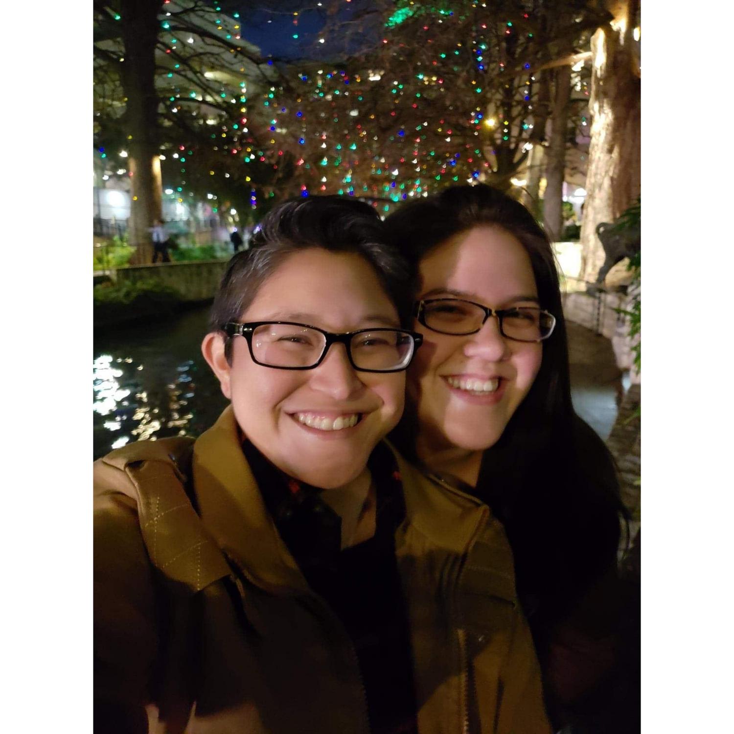 San Antonio Riverwalk festivities.