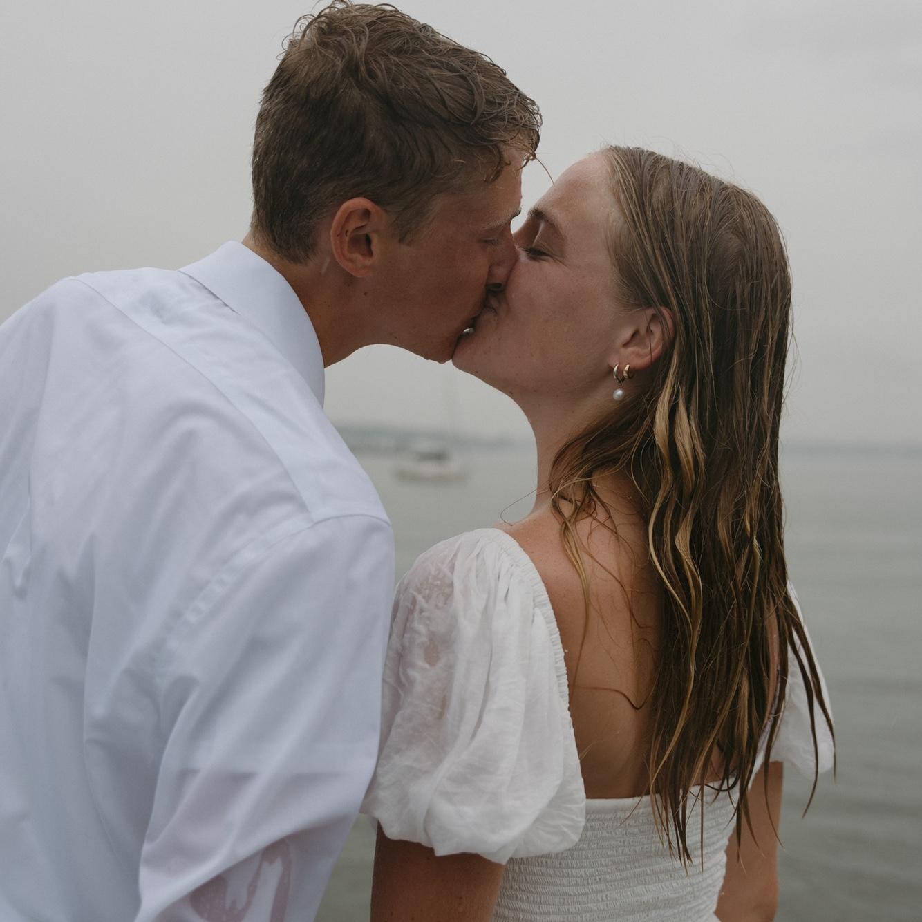 took our engagement pics in the POURING rain!!! life is always an adventure together.