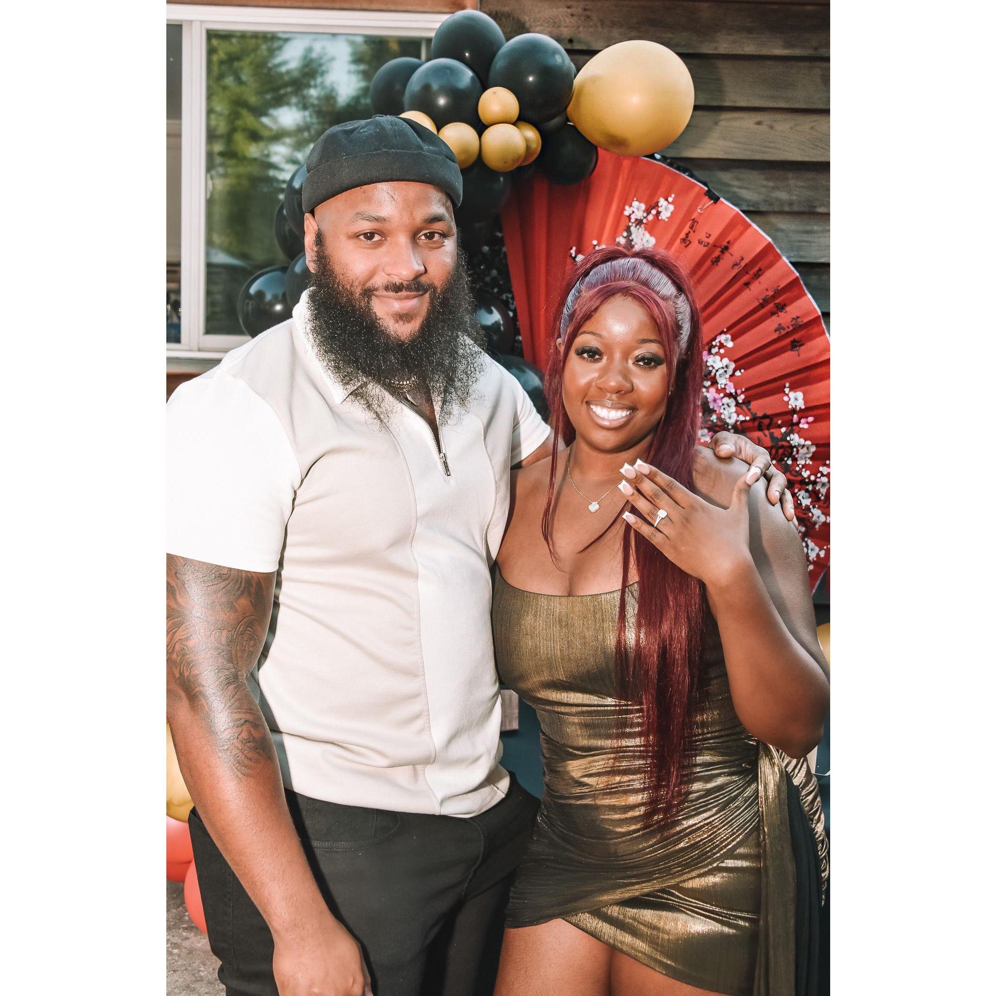 When Daniel proposed and Myquasia said "YES!"