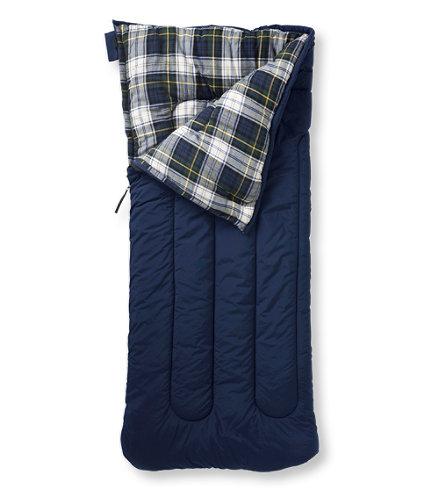 Camp Sleeping Bag, Flannel-Lined 40°