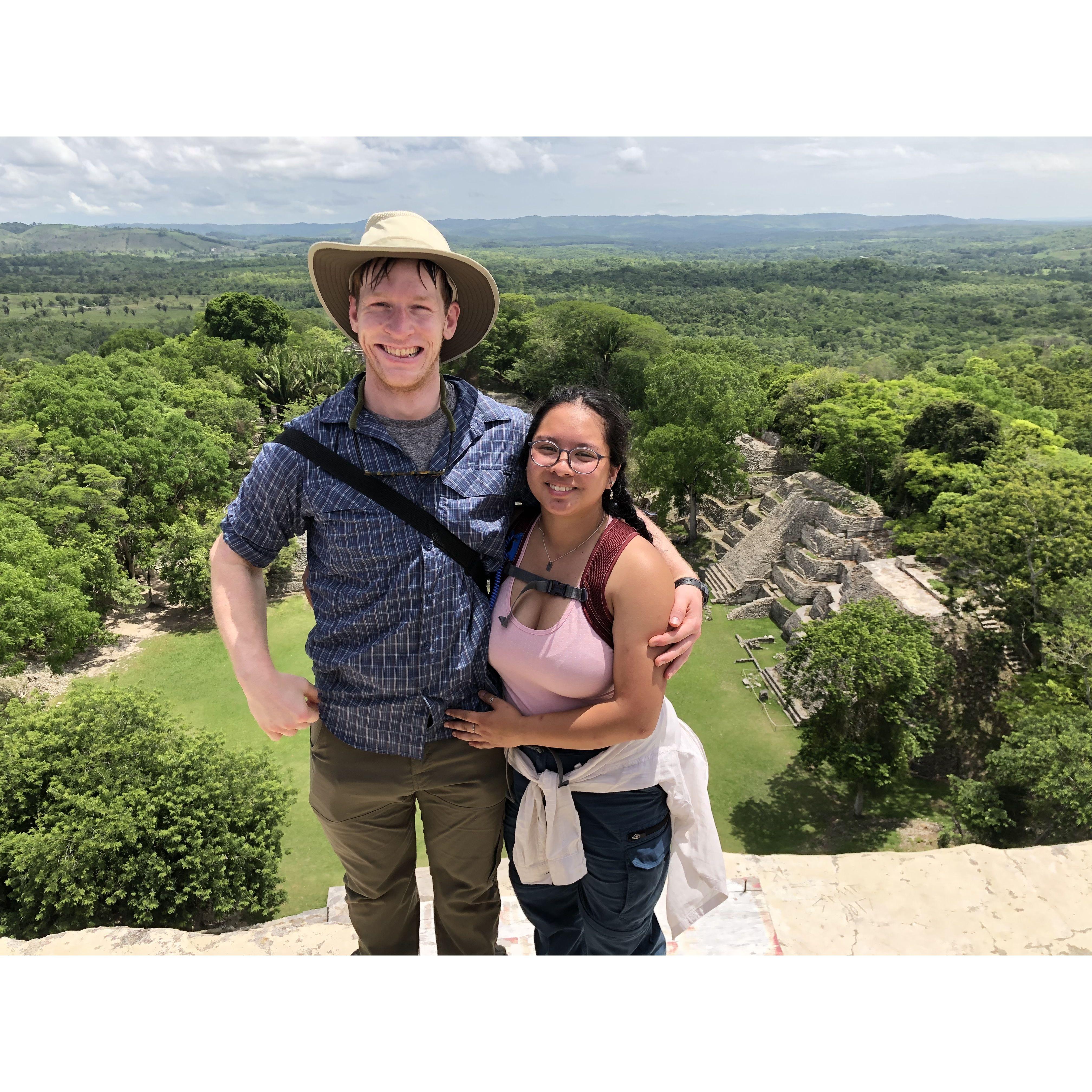 Also in Belize, but this time at the Xunantunich Mayan ruins (photo cir. 2019)