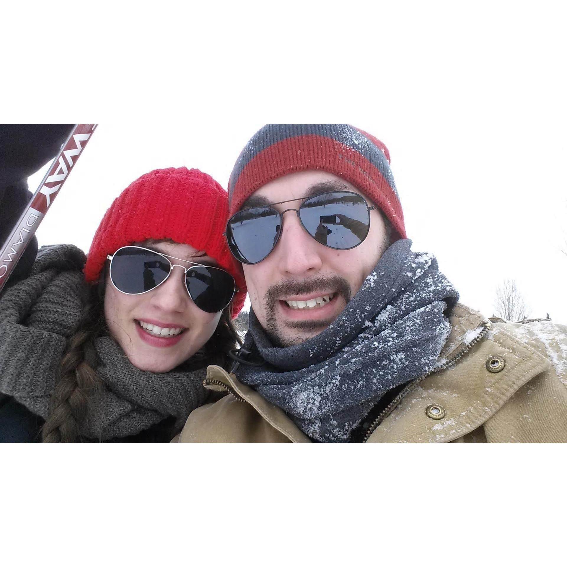 Hudson, New York (February 2013)
The snow on Gerard's scarf is from when he fell just moments before we snapped this.