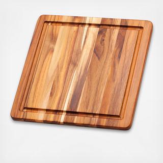 Essential Square Cutting Board with Juice Canal