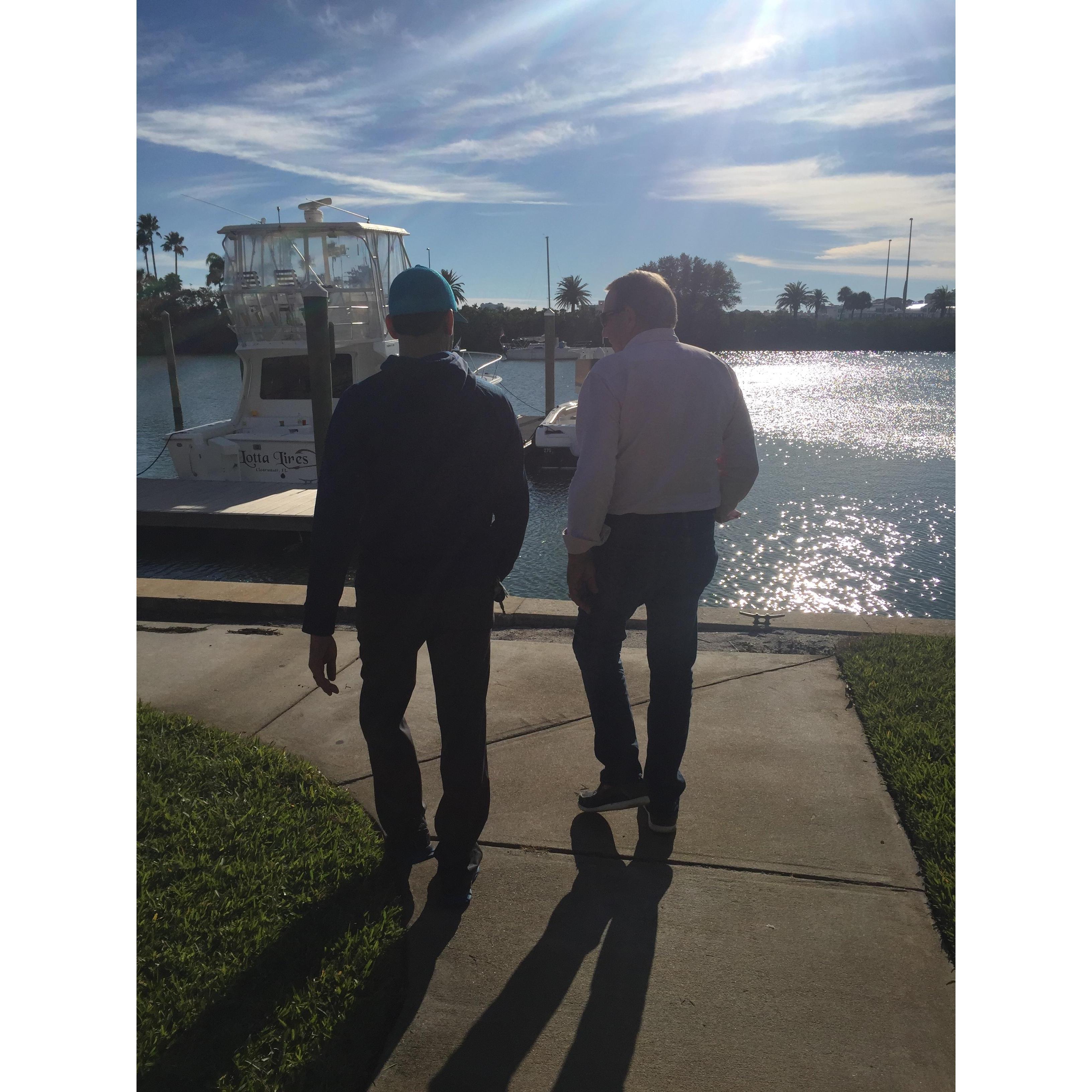 With the future father-in-law headed out for a boat ride! 2018