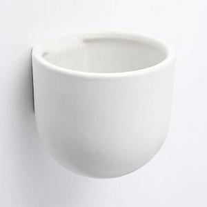 Ceramic Wallscape Planter, White, 6"