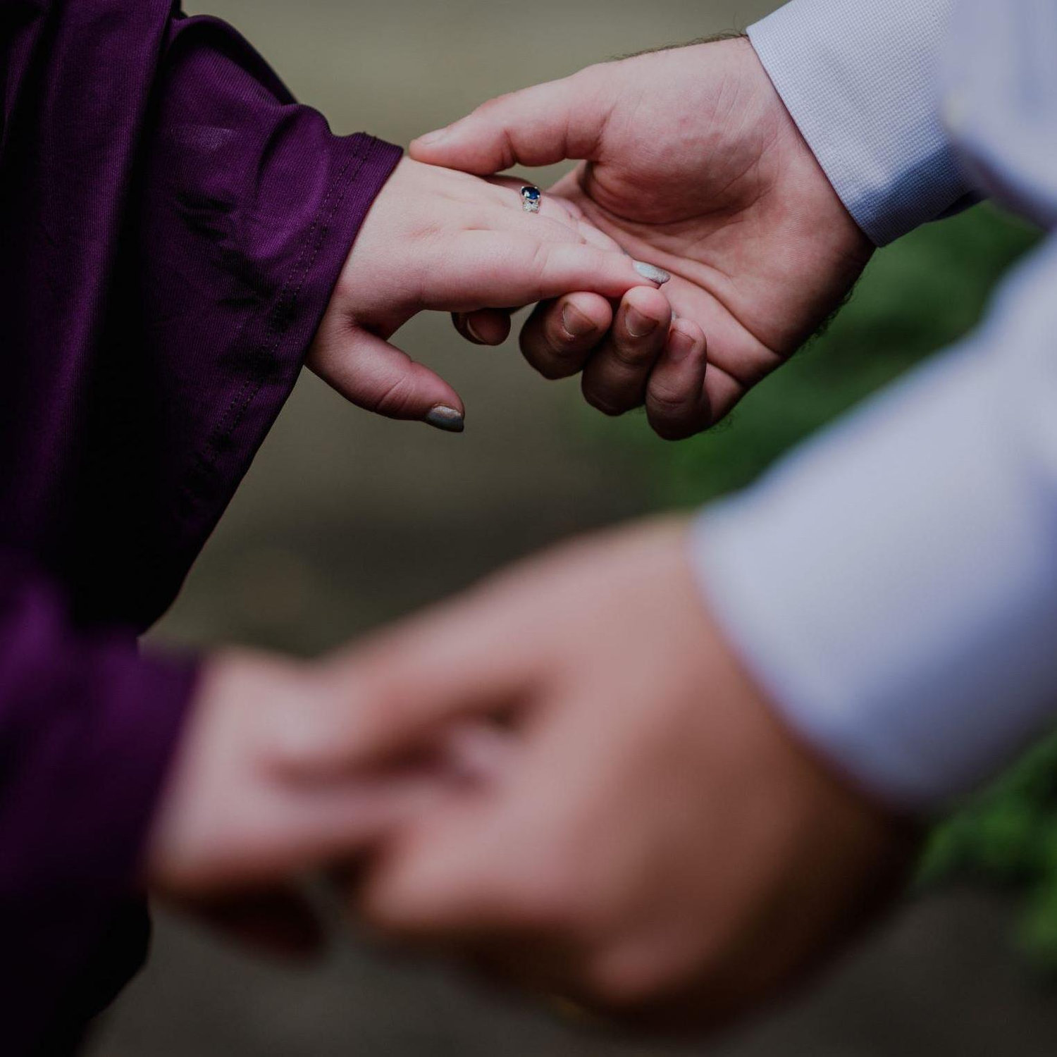 We picked out the engagement ring together and fell in love with a Sapphire, not knowing it is the stone for September