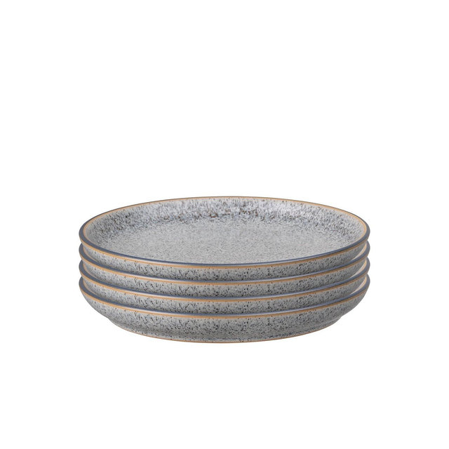 Denby Studio Craft Grey 4 Piece Medium Coupe Plate Set