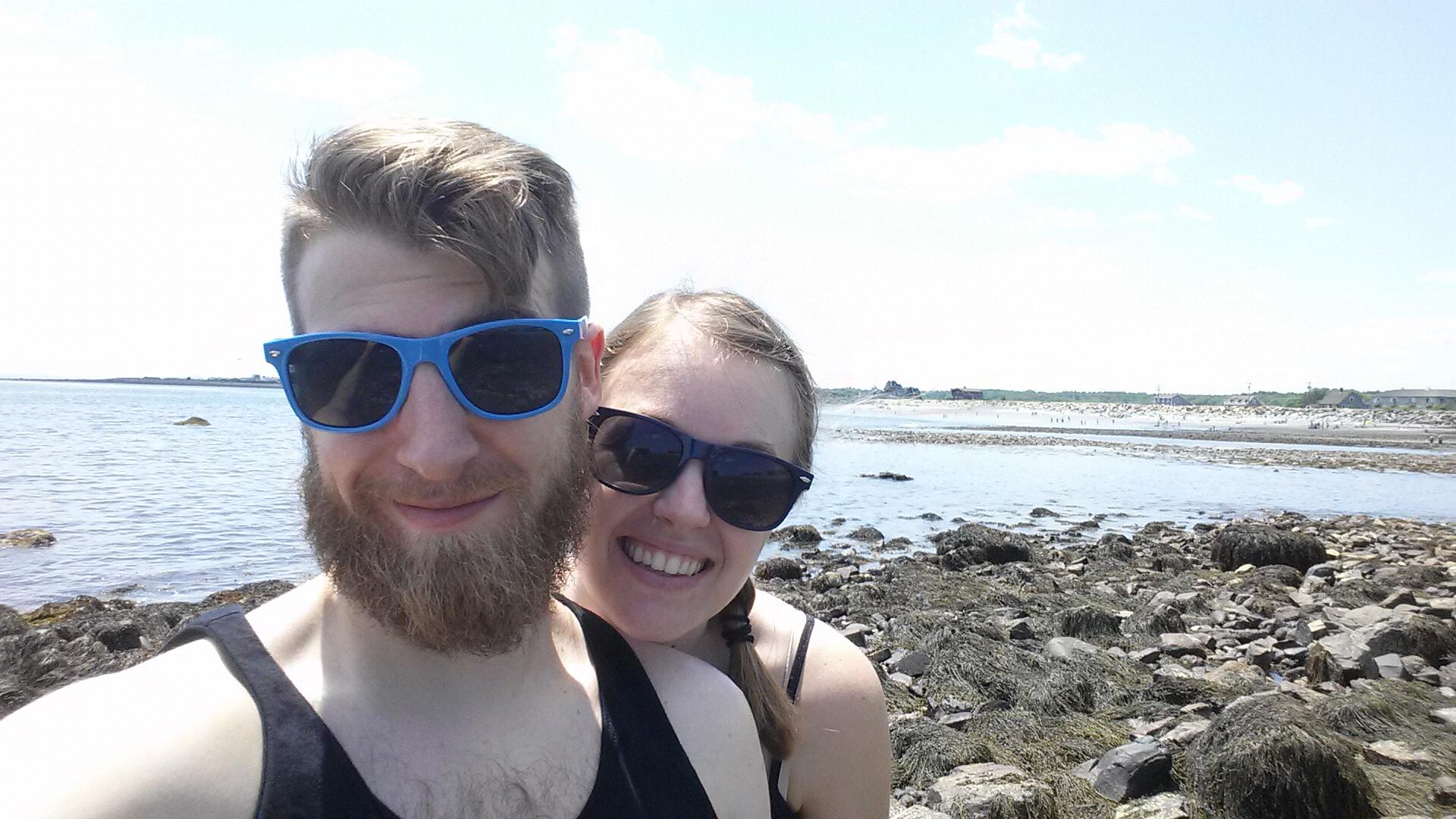 Kristen has her objections to New England beaches, but they are still fun to explore.