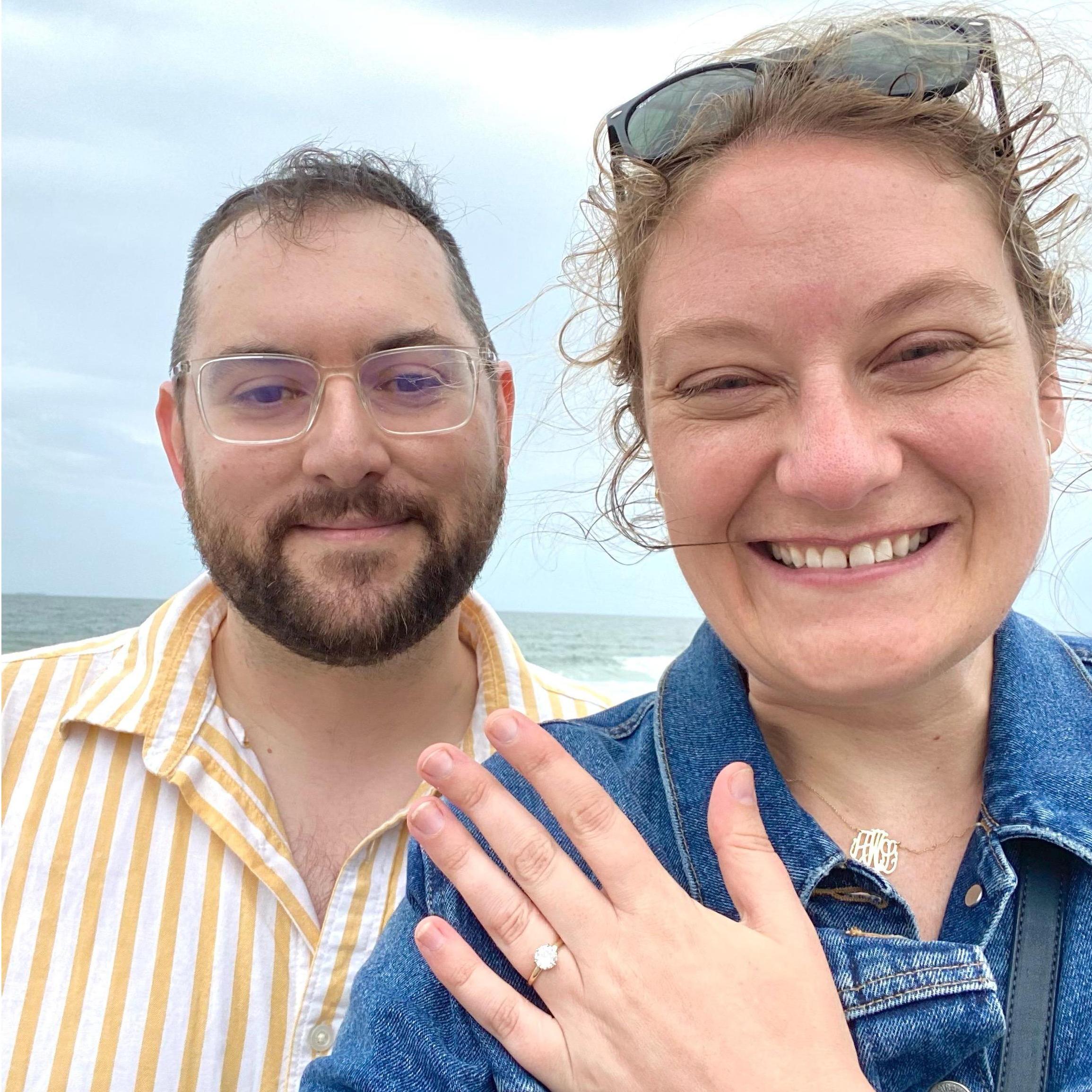 We're engaged! June 11, 2021 on Rockaway Beach, Queens, NY.
