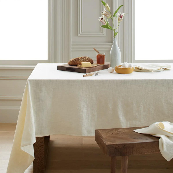 Organic Cotton Tablecloth - Warm White