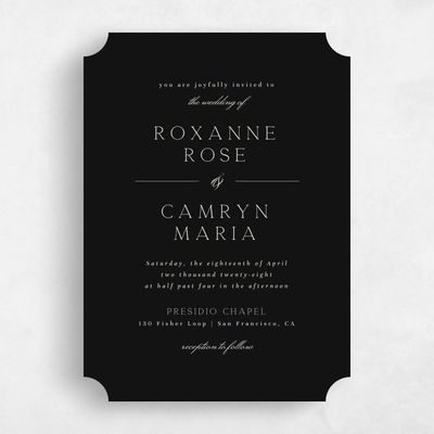Multi-Colored Wedding Invitation - Zariah Portrait