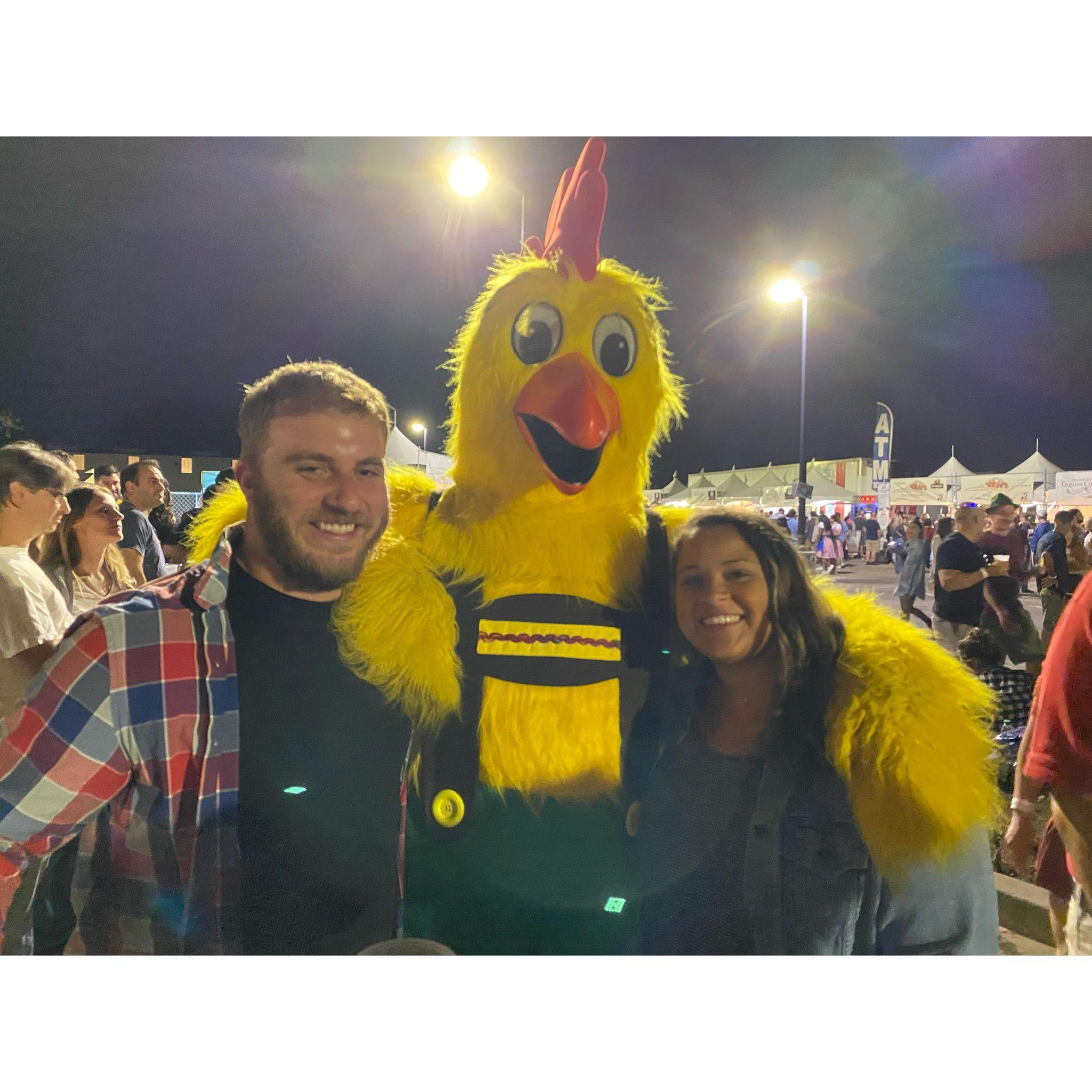 Our first photo together on our second date at Oktoberfest!