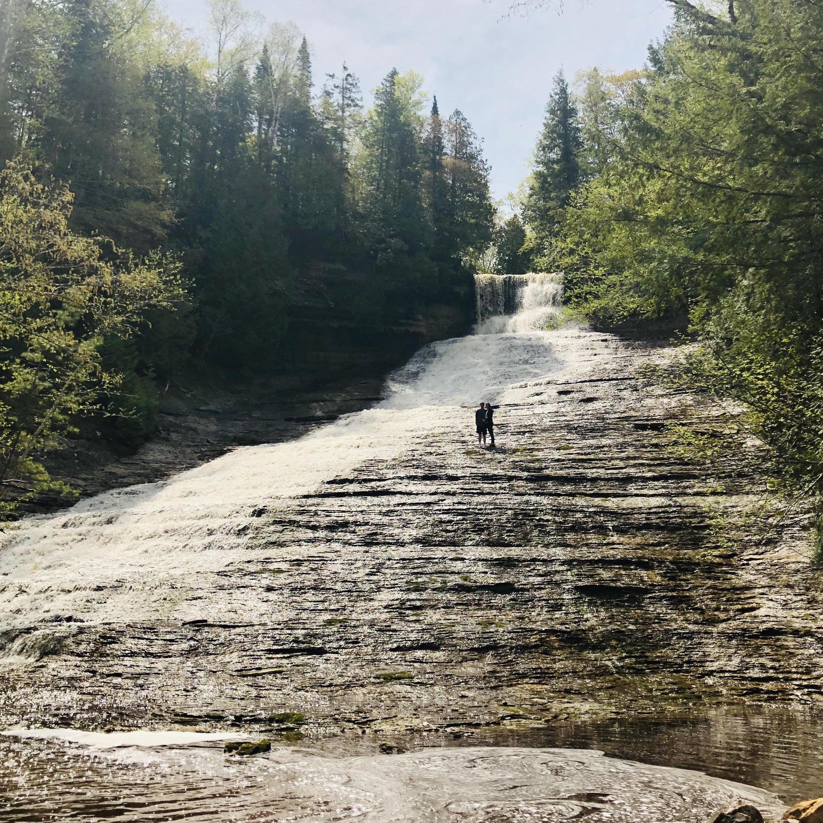 this was taken at laughing whitefish falls in the upper peninsula, 2019