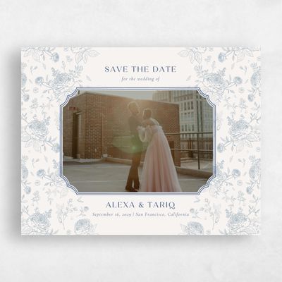 Dark Cobalt, Blue Wedding Save the Date - Kerenza Photo