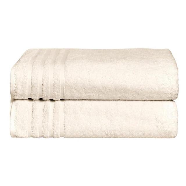 Texmpire Luxury Bath Sheets, 2 Piece Extra Large Bath Sheets (40x65 Inches), Highly Absorbent, Quick Dry, Premium, and Plush Bath Sheets, 100% Organic Turkish Cotton Towels for Bathroom (Beige)