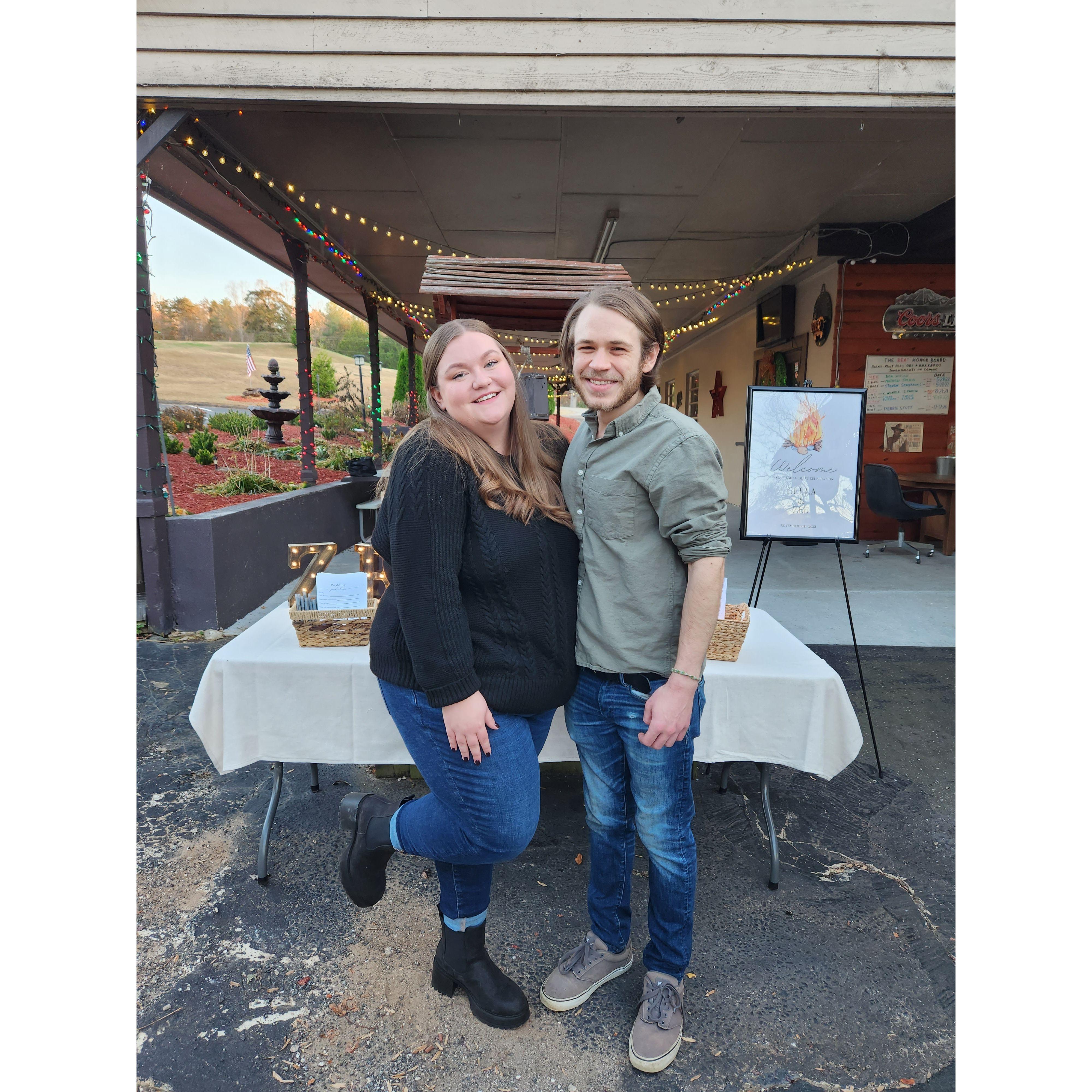 Our engagement party in November 2023