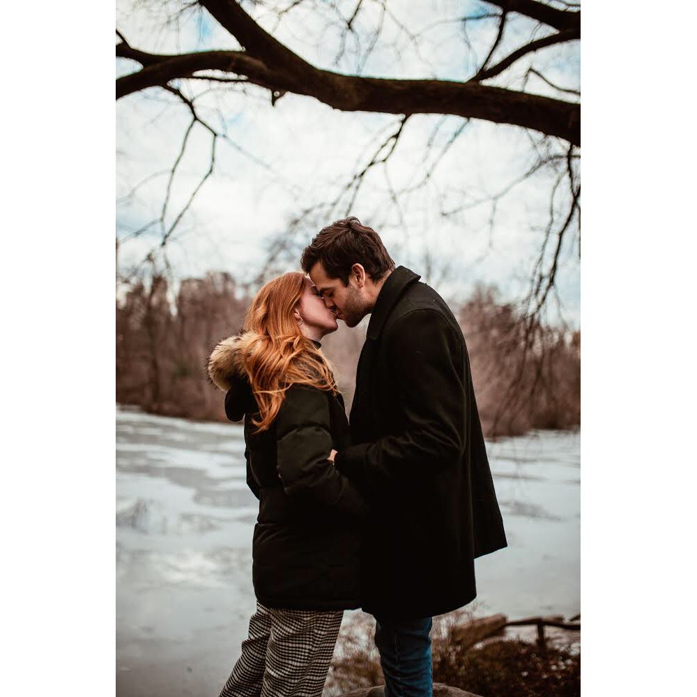 A candid moment captured by a photographer in Central Park when Jose visited Sofi in New York for the first time