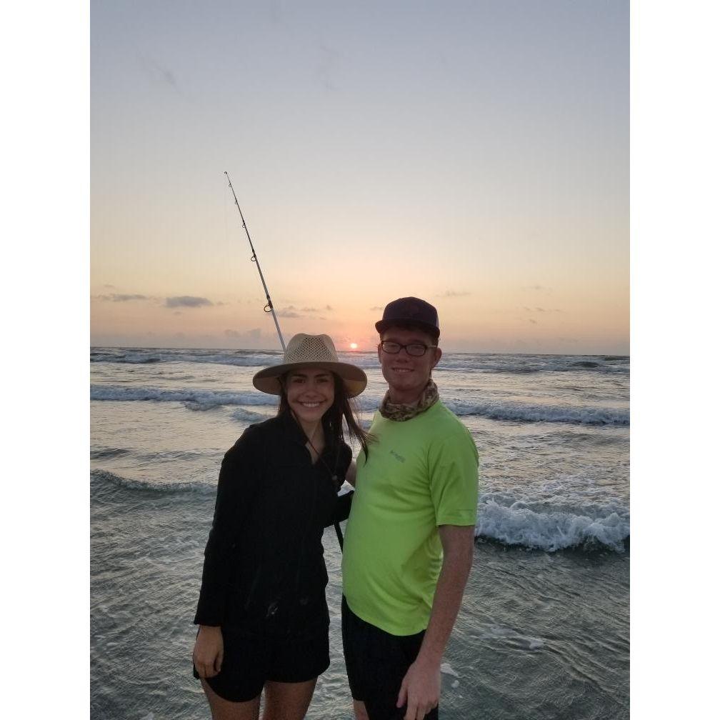 One of our favorite pastimes. Fishing on the Texas coast.