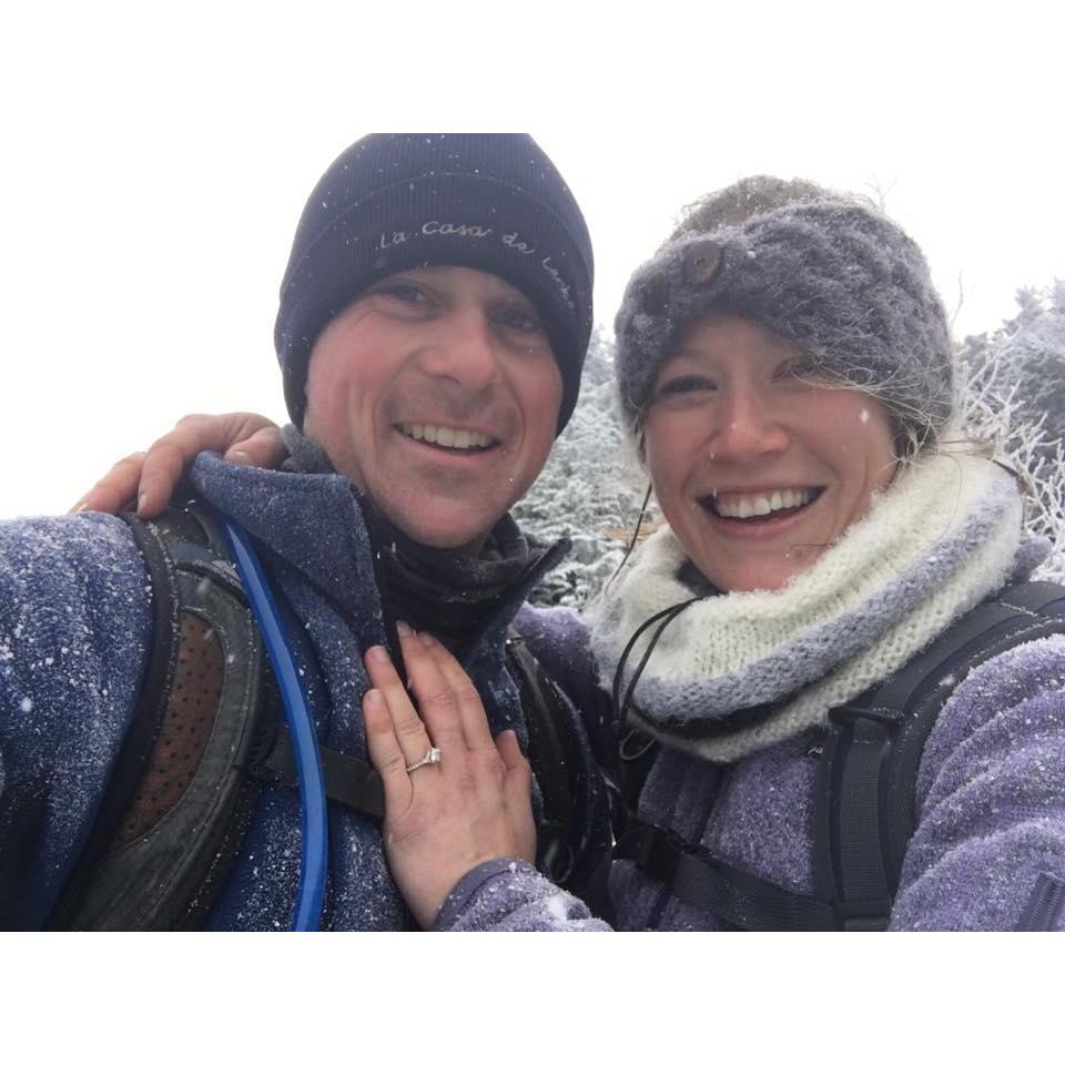 Right after we got engaged on Mount Marcy