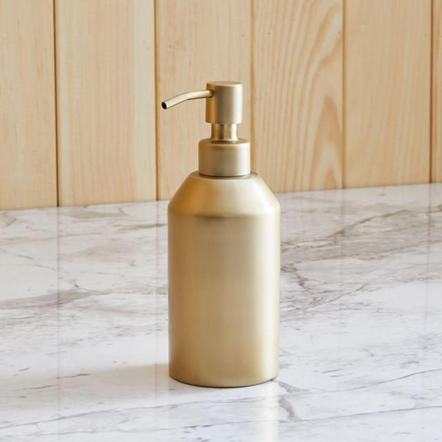Caspian Bath Soap Pump, Antique Brass