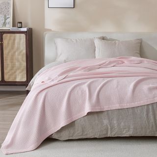 Mikala Cotton Waffle Weave Throw Blanket